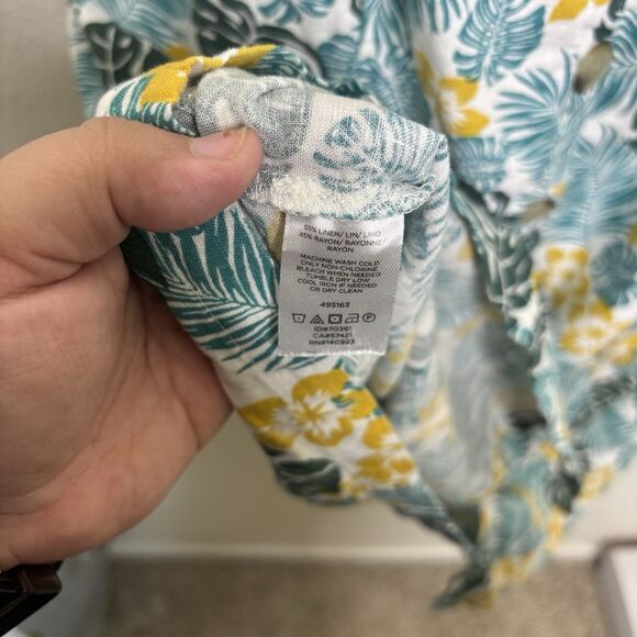 Ann Taylor Loft Beach Linen Blend Hawaiian Dress Sz 4 - Picture 4 of 7